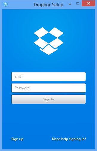 dropbox log in