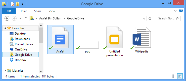 google drive desktop client file details