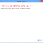 Onedrive problem sign in