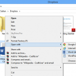 dropbox open with word