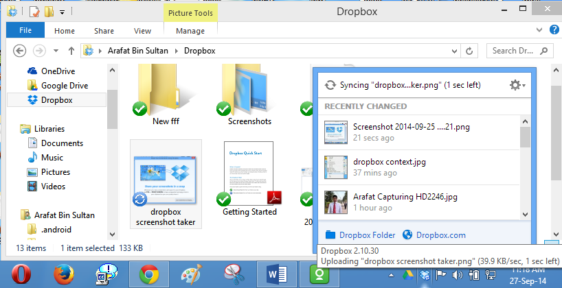 sync dropbox to external hard drive