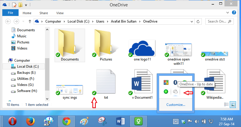 onedrive drive tray icon system folder vs windows status cloud file dropbox sync google shortcut inside mark application overview expected