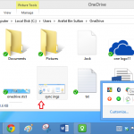 onedrive sync indicator home and sys tray