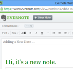 Evernote note editor box