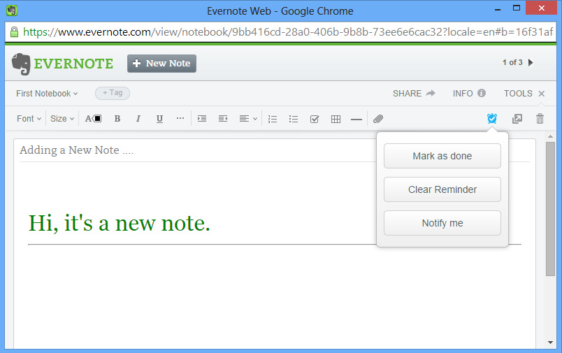 one note evernote