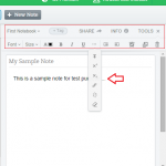 Evernote note writing tools