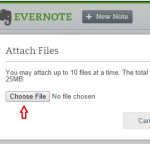 adding a file to evernote