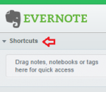 evernote shortcuts