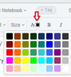 font color in evernote