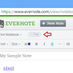 tag in evernote