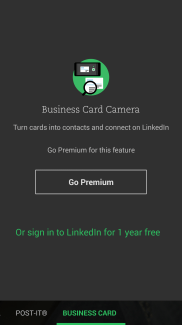 evernote business card ui