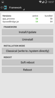 Xposed Framework UI