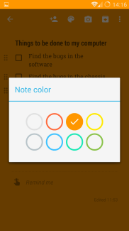 Google keep color picker