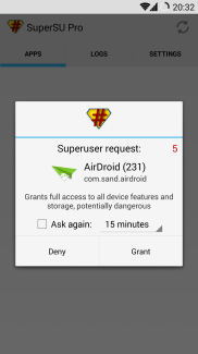 Airdroid asking for root