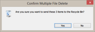 Foldersize deletion confirm