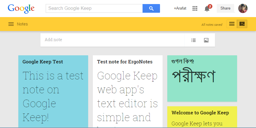 google keep notes desktop app