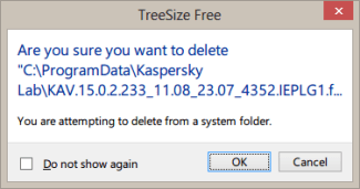 Treesize deletion confirmation