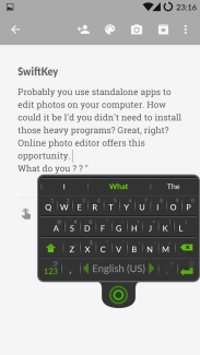 SwiftKey undock