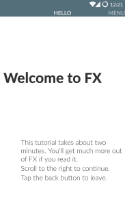 FX File explorer welcome page 1/3