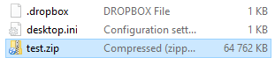 file transfer via dropbox