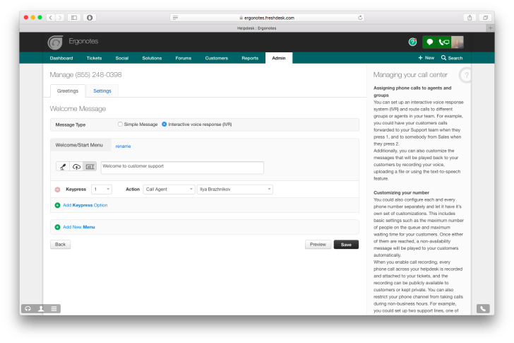 Freshdesk Telefonsystem