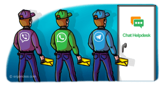 Chat HelpDesk — Tickets via WhatsApp, Viber and Telegram