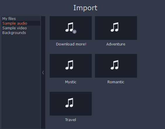 movavi video editor import