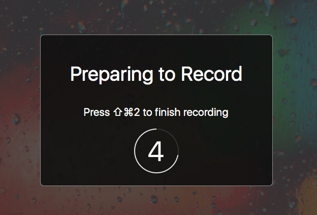 screenflow preparing to record