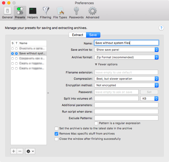 open and compress with queue betterzip