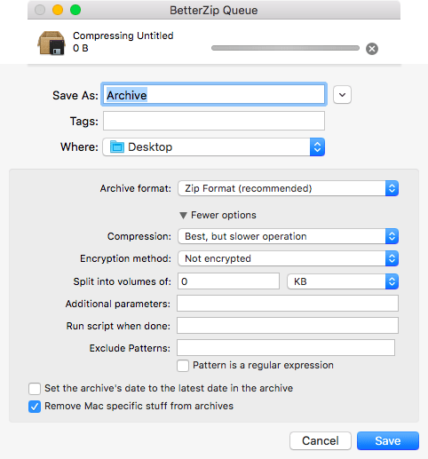 macos archiver vs betterzip