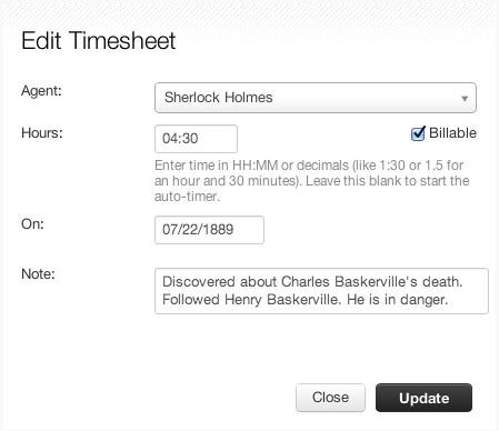 time tracker Freshdesk