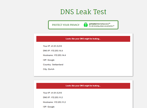 dns leak test